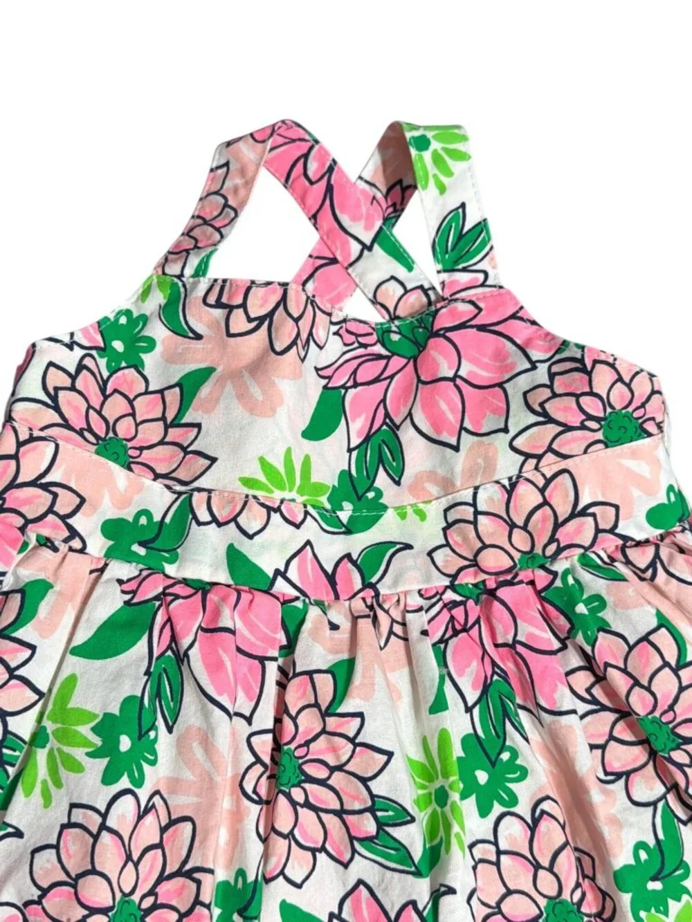 Just One You By Carters Floral Sundress Infant Pink Green Dress Flowers Sz 6M